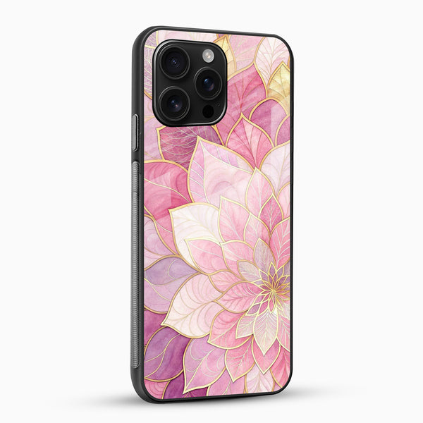 Blush Lotus Bloom Glass Mobile Case - Cover Stall