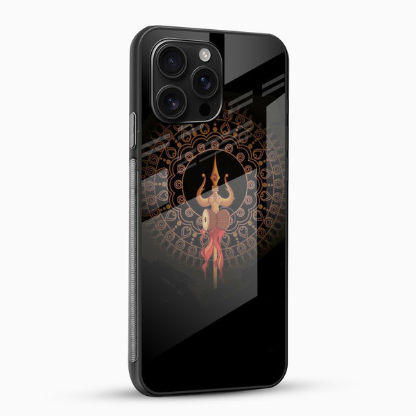 Divine Trishul Damru Glass Mobile Case - Cover Stall