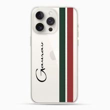 Custom Name Striped Silicon Mobile Case