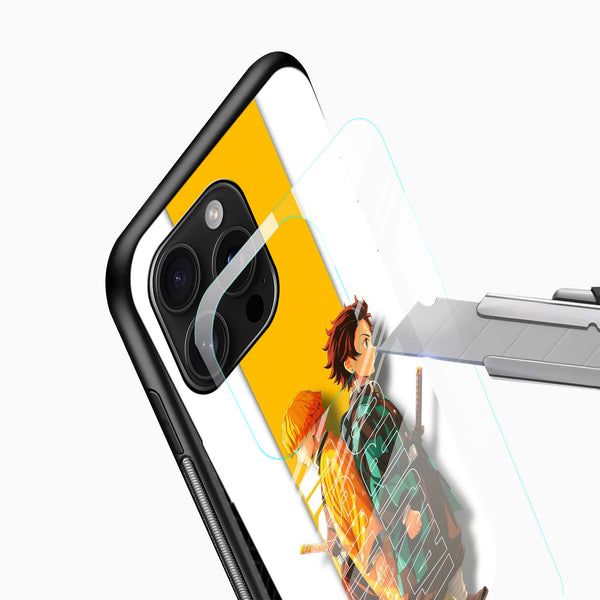 Anime Dual Swordsmen Glass Mobile Case - Cover Stall