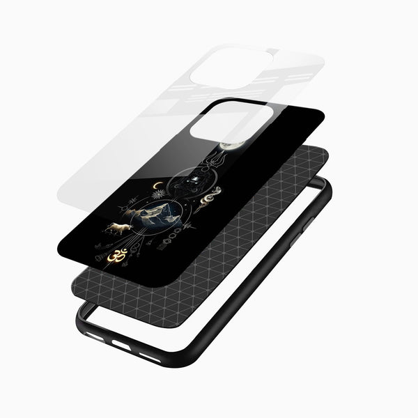 Mahadev Trishul Mountain Glass Mobile Cover – Spiritual Printed Designer Case - Cover Stall