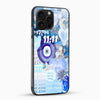 Blue Evil Eye 11:11 Glass Mobile Cover – Aesthetic - Cover Stall