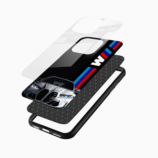 BMW M Sport Racing Glass Mobile Cover – Premium Printed Car Design - Cover Stall