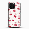 Pink Cherry Bow Aesthetic Glass Mobile Cover - Cover Stall
