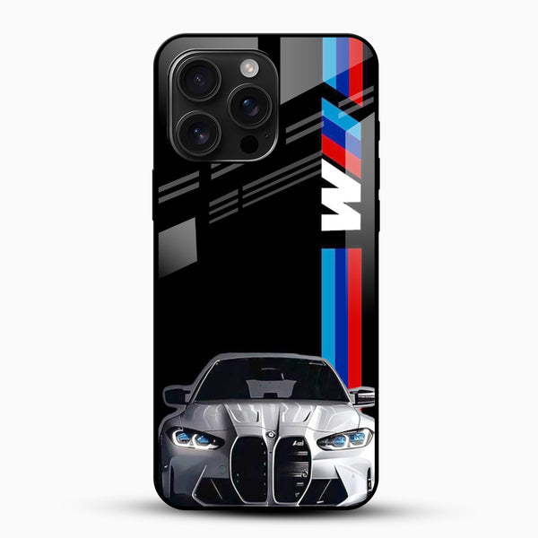 BMW M Sport Racing Glass Mobile Cover – Premium Printed Car Design - Cover Stall