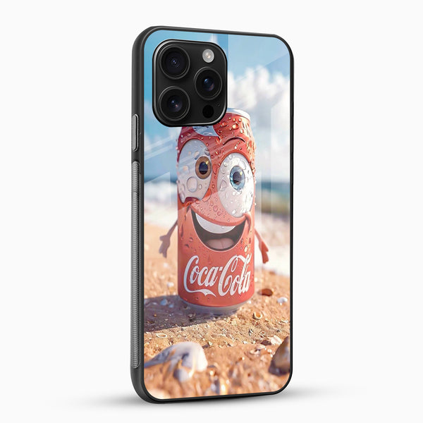 Cute Cartoon Cola Can Glass Mobile Cover – Fun Printed Designer Case - Cover Stall