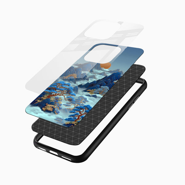 Mystic Blue Mountain Glass Mobile Cover – Artistic Scenic Designer Case - Cover Stall