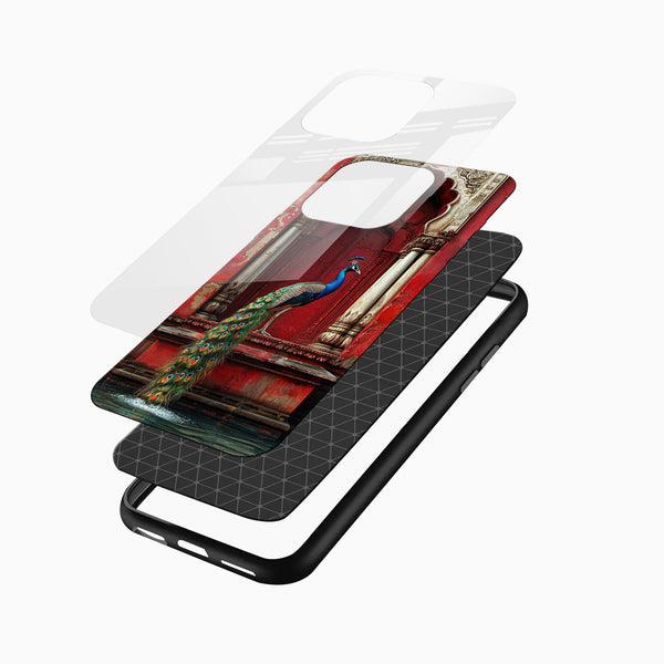 Royal Peacock Palace Art Glass Mobile Cover - Cover Stall