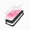 Pink Bow Gradient Glass Mobile Case – Minimal Cute Aesthetic Design - Cover Stall