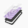 Lavender Heart Aesthetic Glass Mobile Case – Soft Pastel Love Design - Cover Stall