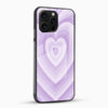 Lavender Heart Aesthetic Glass Mobile Case – Soft Pastel Love Design - Cover Stall