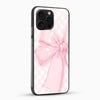 Soft Pink Bow Glass Mobile Case – Cute & Elegant Aesthetic - Cover Stall