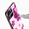 Blush Pink Bloom Glass Mobile Case – Soft Floral Aesthetic - Cover Stall