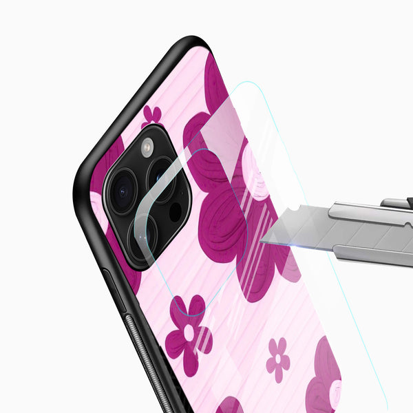Blush Pink Bloom Glass Mobile Case – Soft Floral Aesthetic - Cover Stall