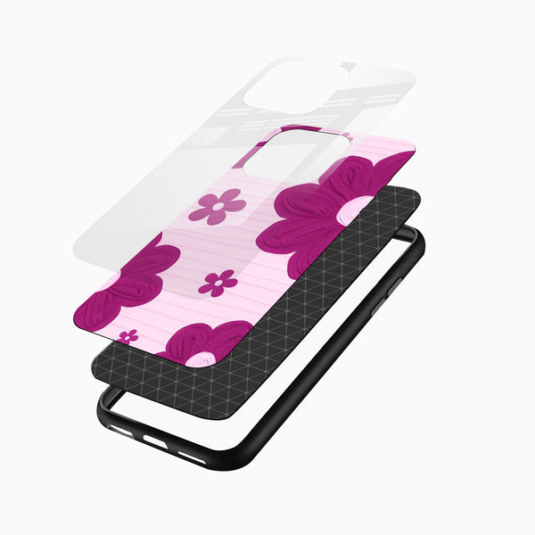 Blush Pink Bloom Glass Mobile Case – Soft Floral Aesthetic - Cover Stall