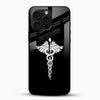 Medical Caduceus Symbol Glass Mobile Cover – Minimal Doctor Logo - Cover Stall