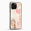 Dreamy Floral Girl Glass Mobile Case – Soft Pastel Aesthetic Design - Cover Stall
