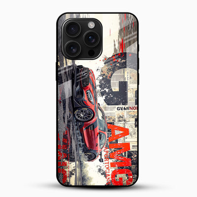 Red AMG Sports Car Glass Mobile Cover – Racing Street Design