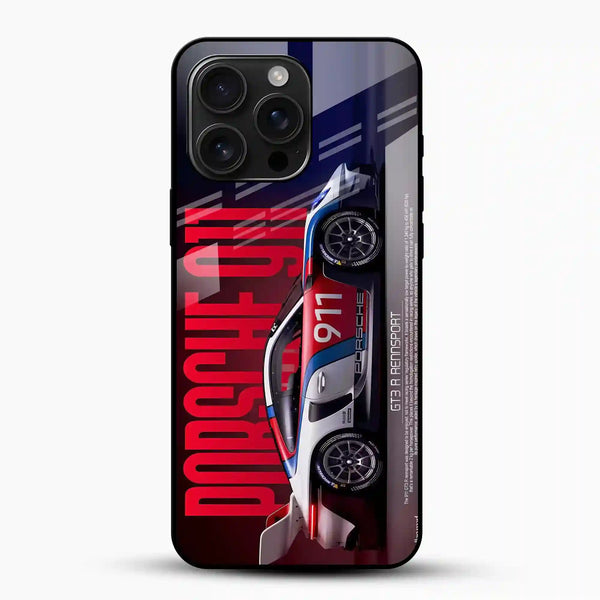 Porsche GT3 RS Racing Glass Mobile Cover – Motorsport Edition - Cover Stall