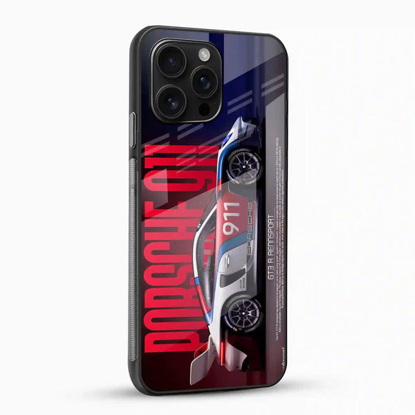 Porsche GT3 RS Racing Glass Mobile Cover – Motorsport Edition - Cover Stall