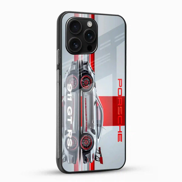 Porsche 911 GT3 RS Glass Mobile Cover – Premium Racing Car Design - Cover Stall