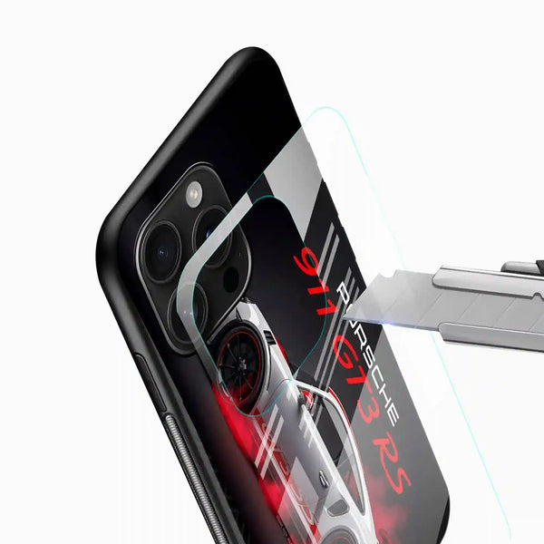 Porsche 911 GT3 RS Racing Glass Mobile Cover – Motorsport Design - Cover Stall