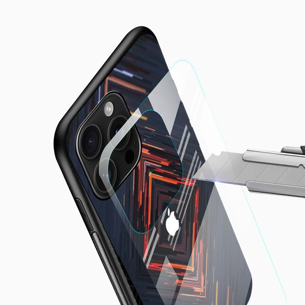 Neo Prism Glass Mobile Cover – Geometric Glow Design - Cover Stall