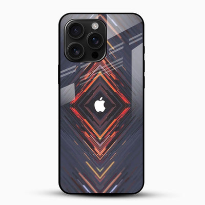 Neo Prism Glass Mobile Cover – Geometric Glow Design