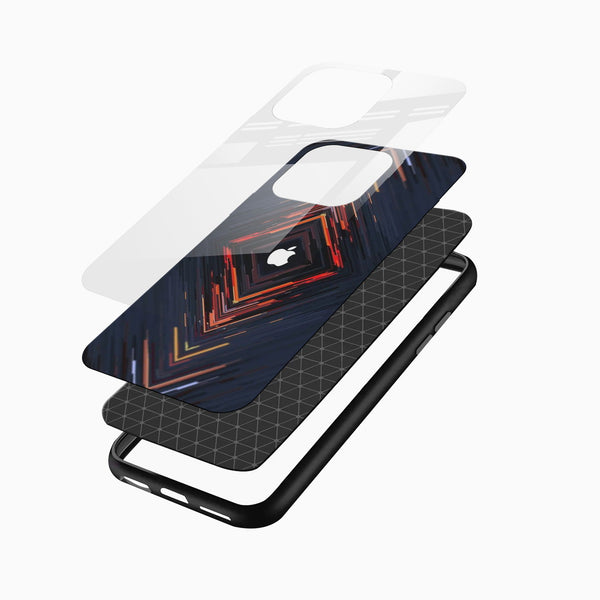 Neo Prism Glass Mobile Cover – Geometric Glow Design - Cover Stall