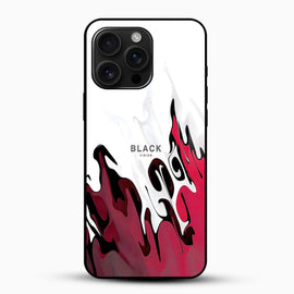 Black Vision Abstract Art Glass Mobile Case – Modern Minimal Design