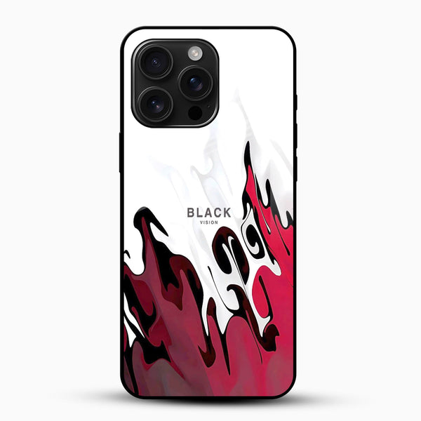 Black Vision Abstract Art Glass Mobile Case – Modern Minimal Design - Cover Stall