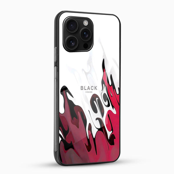 Black Vision Abstract Art Glass Mobile Case – Modern Minimal Design - Cover Stall