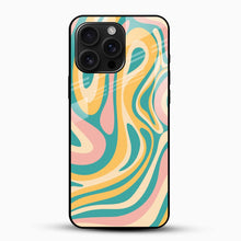 Pastel Wave Glass Mobile Cover – Abstract Flow Design