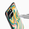 Pastel Wave Glass Mobile Cover – Abstract Flow Design - Cover Stall