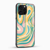 Pastel Wave Glass Mobile Cover – Abstract Flow Design - Cover Stall