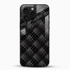 Mono Grid Glass Phone Case – Abstract Square Pattern - Cover Stall