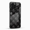 Mono Grid Glass Phone Case – Abstract Square Pattern - Cover Stall