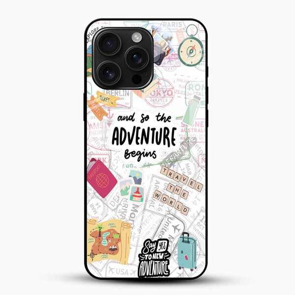 Adventure Travel Glass Phone Case – Wanderlust Design - Cover Stall
