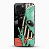 Cosmic Alien Glass Back Cover – Cool Space Art Design - Cover Stall