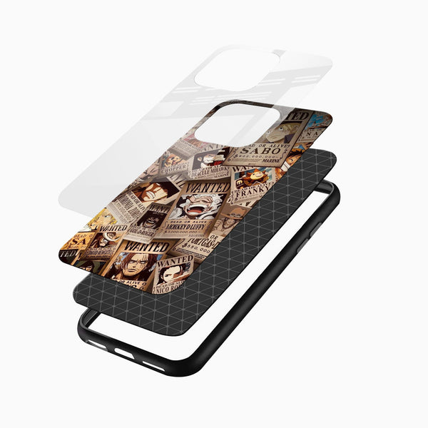 One Piece Wanted Poster Glass Phone Case - Cover Stall