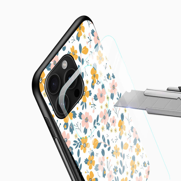 Amelia Floral Glass Mobile Cover – Pastel Flower Pattern - Cover Stall