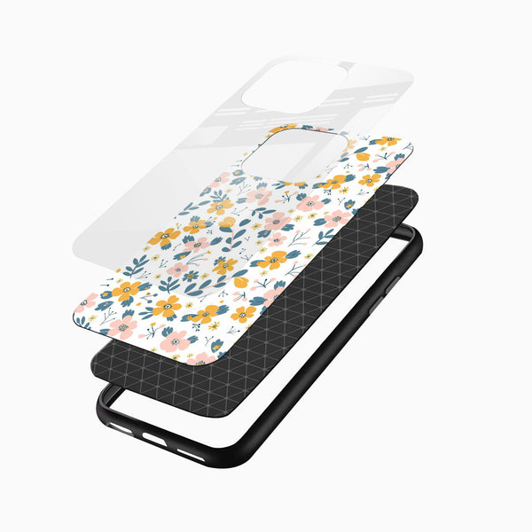 Amelia Floral Glass Mobile Cover – Pastel Flower Pattern - Cover Stall