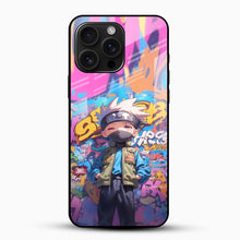 Anime Street Ninja Glass Mobile Cover – Graffiti Art Design