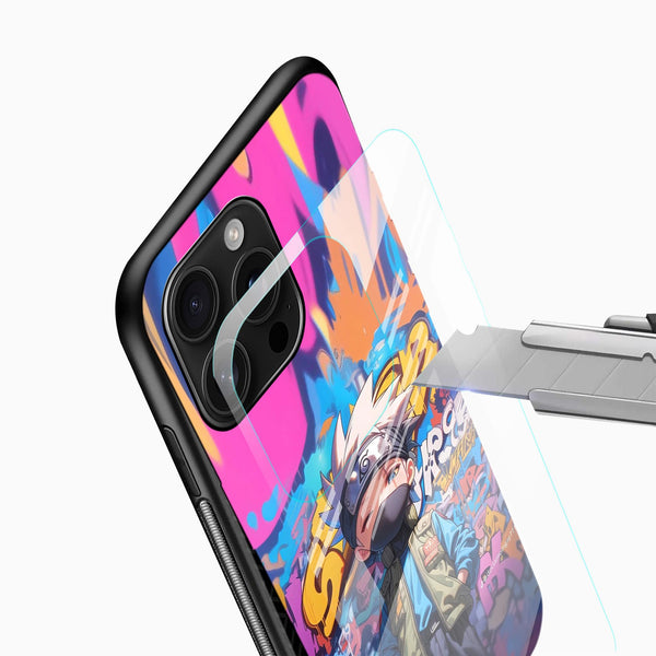 Anime Street Ninja Glass Mobile Cover – Graffiti Art Design - Cover Stall