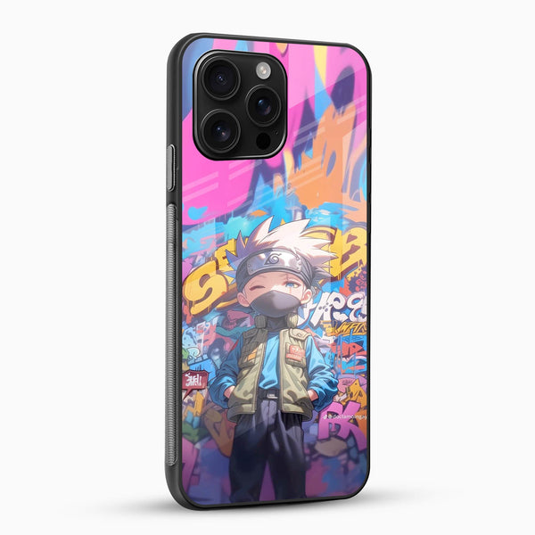 Anime Street Ninja Glass Mobile Cover – Graffiti Art Design - Cover Stall