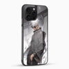 Anime Gojo Warrior Glass Mobile Case – Minimal Dark Aesthetic - Cover Stall