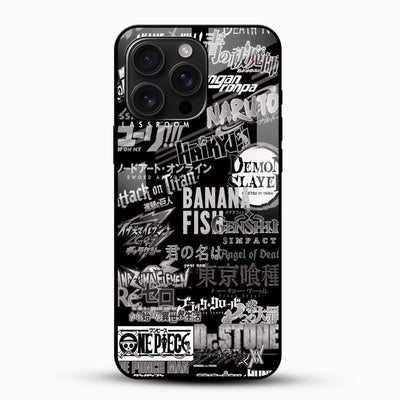 Anime Typography Glass Phone Case