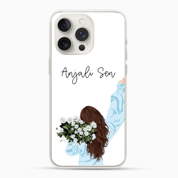 Girl with Flowers Silicon Mobile Case - Cover Stall