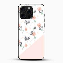 Pastel Floral Minimal Art Glass Mobile Cover – Cute Aesthetic