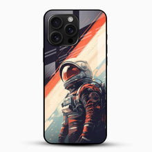 Cosmic Astronaut Glass Mobile Cover – Space Explorer Art Design